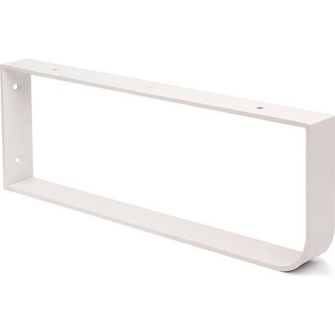 Soporte toallero para encimera de baño con acabado blanco mate. Dimensiones: 40x450x150 mm - (1/3)