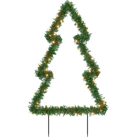 Décoration lumineuse arbre de Noël avec piquets 80 LED 60 cm (1/5)