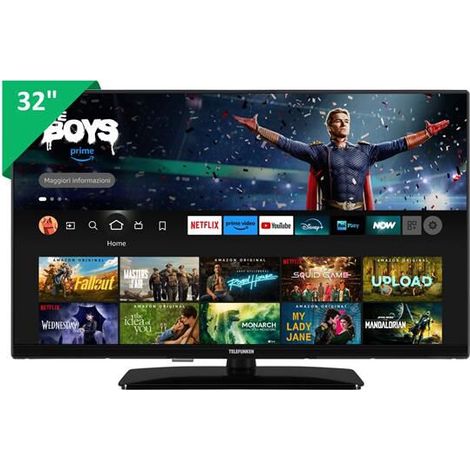 Telefunken TE32759B50V4D TV 81,3 cm (32") Wi-Fi Nero 250 cd/m²