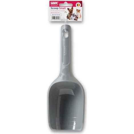 1 - Pelle à nourriture - Accessoire aquarium - Pour distribution aliments - Petit modèle - Gris - 10x5cm (1/2)