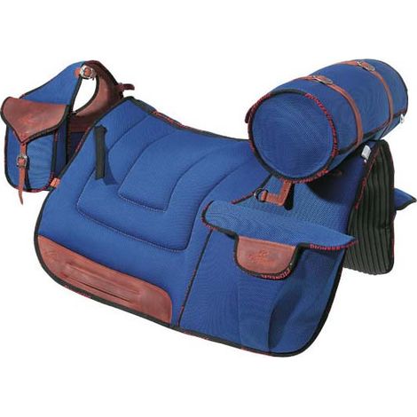 Blau - Trekker-Satteltasche aus Neopren und Luftmaschengewebe, hintere Taschen, vordere Satteltaschen und Tank (1/5)