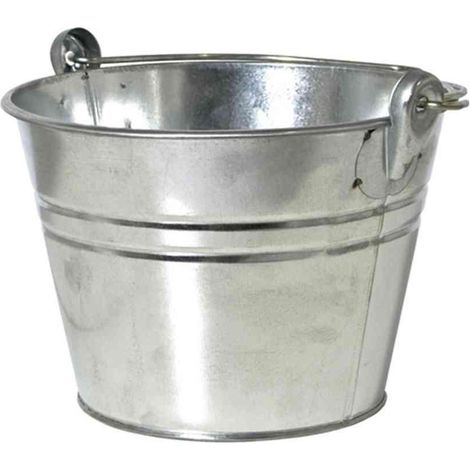 Eimer mit Ösenhenkel 4 l, verzinkt Stahlblech silber