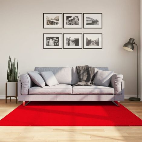 Teppich HUARTE Kurzflor Weich und Waschbar Rot 160x160 cm (1/5)