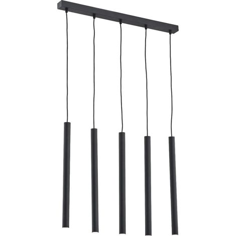 [NEUWERTIG] Euluna Hängeleuchte Sone Hängelampe Pendelleuchte Baldachin Eckig 5 Flg Schwarz B-Ware
