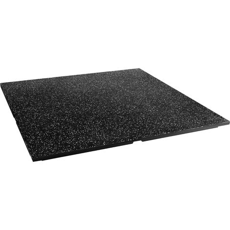 Suelo de caucho para gimnasio, 25 mm, negro/blanco, baldosas de 1x1 m