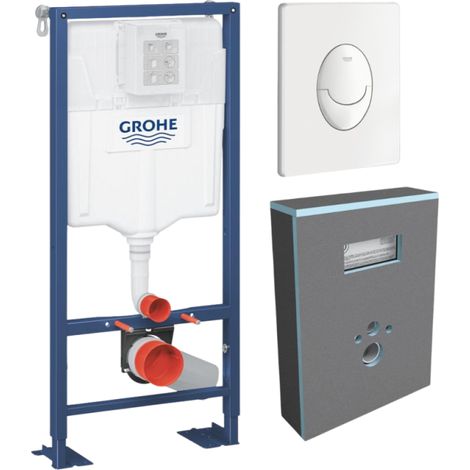 Juego de marco de soporte Grohe Solido con cubierta Wedi I-Board, blanco, sin revestimiento (1/4)