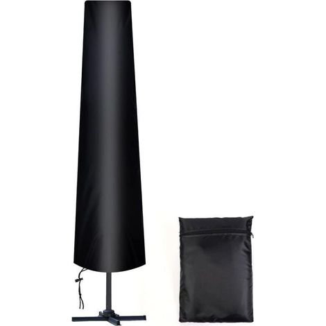 Telo di copertura dritto per ombrellone Ø 300 cm. Tessuto Oxford 210D, telo protettivo per ombrellone con custodia. Resistente alle intemperie, ai raggi UV e alla neve. (1/5)
