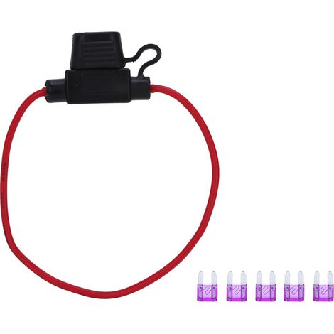 Porte-fusible en ligne de petite taille, 5 pièces, lame ATC/ATO pour voiture, bateau, camping-car (fusible 3A)