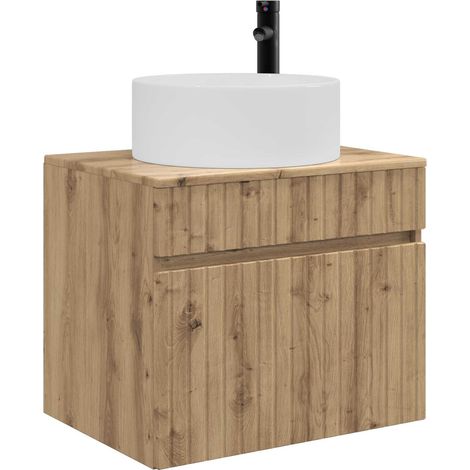 vidaXL Wall-mounted Bathroom Cabinet Artisan Oak 59 x 44.5 x 50 cm (1/3)
