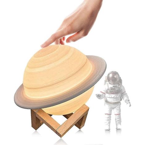 Lampe Lune 3D Veilleuse LED Saturne à intensité variable avec télécommande 16 couleurs RGB tactiles Lumière de lune Chargement USB Lumière décorative colorée Lumière d'ambiance (1/5)