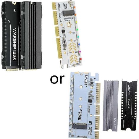 Adaptateur SSD PCIe clé M M.2 NVMe SSD PCIe Carte d'extension LED M.2 NVMe SSD avec éclairage (1/5)