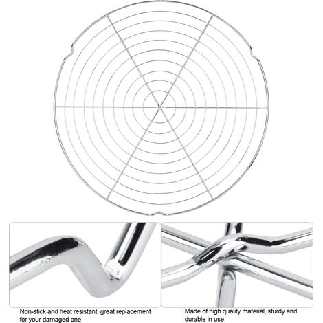 Grille de barbecue ronde en treillis métallique, outil de camping et de pique-nique en extérieur (1/5)