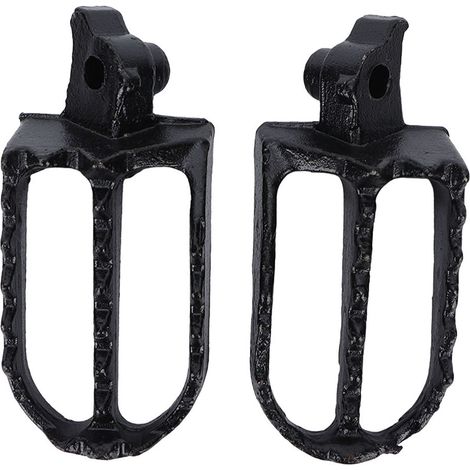 Paire de repose-pieds en acier 8mm pour moto tout-terrain Taotao 50cc 70cc 90cc 110cc 125cc, remplacement de pédales de cale-pieds, compatible cross et enduro, set de 2 pièces (1/5)