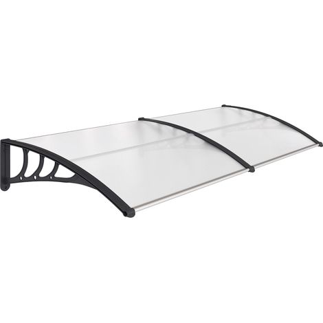 Auvents, Panneaux en Polycarbonate, 195 cm x 75 cm, Installation Murale, Protection UV, Résistant aux Intempéries (1/5)