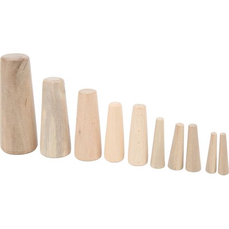 Bouchons d'urgence coniques en bois pour bateau - Lot de 10 (1/5)