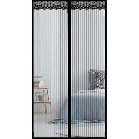 Rideau magnétique pour porte/fenêtre 140x230cm, moustiquaire, fermeture automatique, idéal pour couloir.