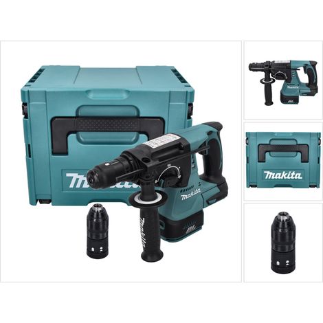 Taladro percutor a batería Makita DHR 243 ZJ 18 V 2,0 J SDS plus Brushless + Makpac - sin batería, sin cargador