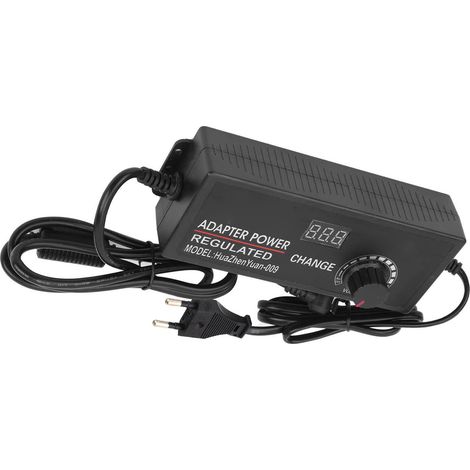 Adaptateur secteur régulé 3-12 V CC 10 A avec affichage de la tension CA 110-240 V (1/5)