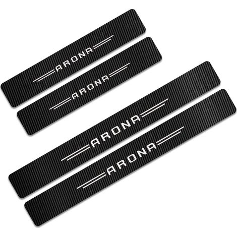 (Pour Arona) Autocollants de seuil de porte de voiture à motif fibre de carbone pour Seat Arona,Ateca,Toledo,Ibiza,Leon,Alhambra,Altea,Arosa,Cordoba,Exeo,Mii,Tarraco (1/3)