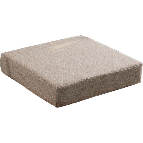 Coussin de canapé ultra doux, résistant à l'usure, en lin respirant et antidérapant, avec coussin en mousse pour siège de chaise à la maison-Square-Light Coffee (1/5)