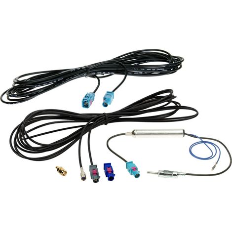Kit de cables antenne Fakra-m-DIN-m- SMB-F- SMA-m- FM DAB+