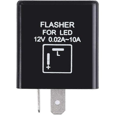 Justech LED-Blinkerrelais 12V 2-Pin Motorradblinkerrelais behebt Hyperblinken Kompatibel mit LED- und Halogen-Blinkern Einfacher Stecker (1/4)