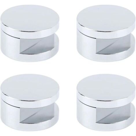 Pair Pinces à Verre en Cuivre Massif Lot de 4, Fixation Miroir pour Verre de 5 à 12 mm, Facile à Installer (1/5)