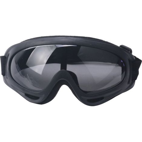 Lunettes Moto X400, Masque de Protection Extérieur, Écran Gris, Monture Noire, Lunettes Anti-Vent pour Cyclisme, Harley, Moto et Activités Tactiques (1/3)