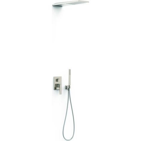 Kit mitigeur encastré 2 voies Rapid‑box pour douche Slim Acier - TRES 20238005AC