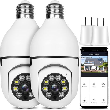 Sicherheitskamera UPULTRA (2er-Set) Intensiv und Ambiente, 360°-Kameras und -Sicherheit ohne Filter für die Sicherheit im Innenbereich und an Ihrem Wohnort, Entgiftung und Alarm, bidirektionale Audioü (1/5)