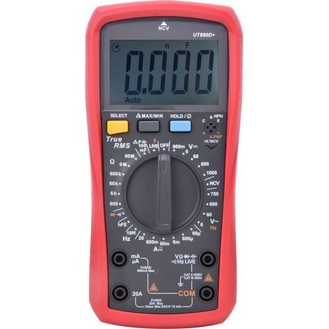 Multimètre numérique multifonction UNI T UT890d à 6 000 chiffres, sélection manuelle de la plage, valeur efficace vraie (1/4)