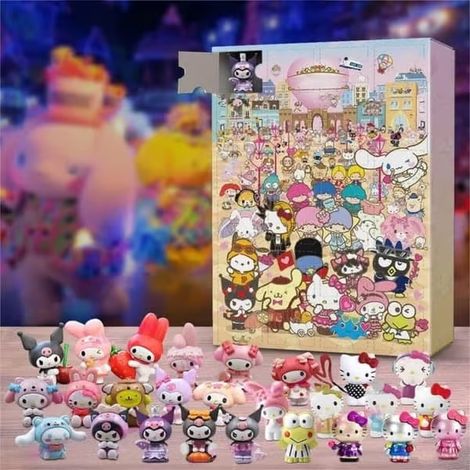 Calendrier de l'Avent Auledio Cartoon Cute Kitty 2026 avec 24 figurines kawaii en PVC et décorations de Noël