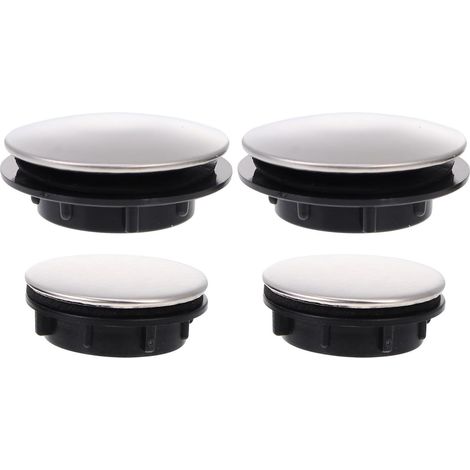 4 pièces Bouchon Évier Inox Cache Trou Robinet (1/5)