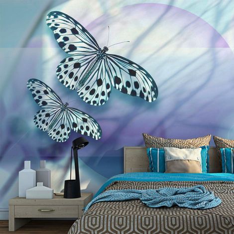 Papier peint planète des papillons - 350 x 270 cm (1/4)
