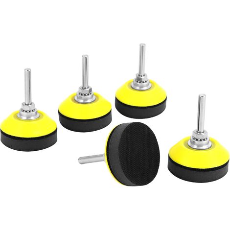 50-mm-Schleifpad – 5er-Pack – Polyurethanschaum – Schnellverschluss mit Klettverschluss – Zum Polieren von Kurven – 6,35-mm-Schaft (1/5)