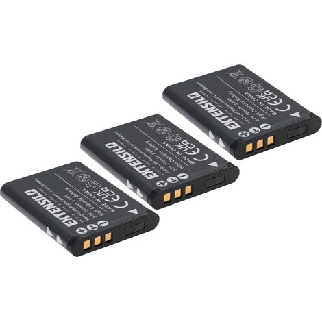 EXTENSILO 3x Akku Ersatz für Sanyo DB-L80 für Kamera (700 mAh, 3,7 V, Li-Ion) (1/4)