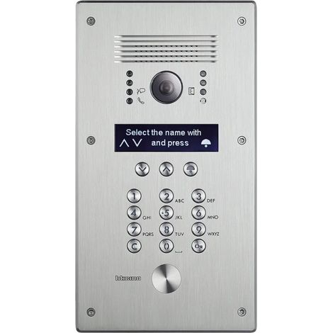 Legrand – Platine monobloc à défilement de noms Linea 300 – Platine anti-vandale inox – Alimentation BUS 2 fils – Vision nocturne LED blanche – Dimensions 180x330mm