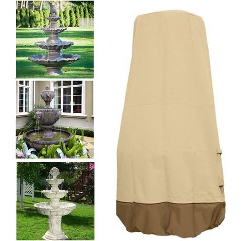 Garden Fountain Cover, Waterproof Dustproof Reusable Oxford Fabric Outdoor Patio Furniture Statue Drawer Cover for Winter Home (1/5)