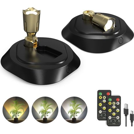 Faretto LED wireless con telecomando e timer per illuminazione interna faretto a batteria ideale per dipingere bersagli per freccette e decorazioni murali. (1/4)