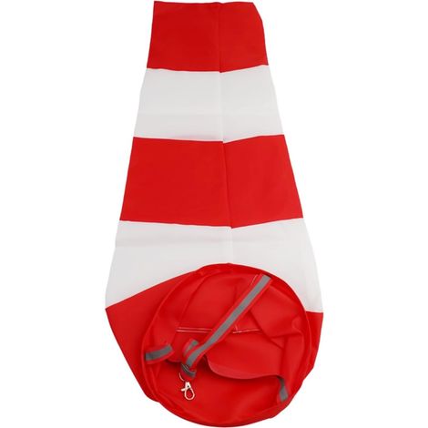 1 Manche à air, tissu Oxford, bandes réfléchissantes, rouge blanc, météorologie aviation agriculture (1/5)