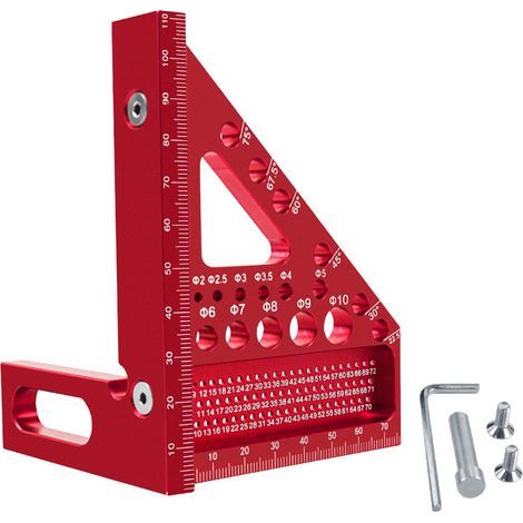Tonysa – Multifunctional 3D Aluminum Square – Precise Measurement from 22.5° to 90° – Carpenter's Ruler for Marking Angles and Dimensions – Rustproof (1/5)