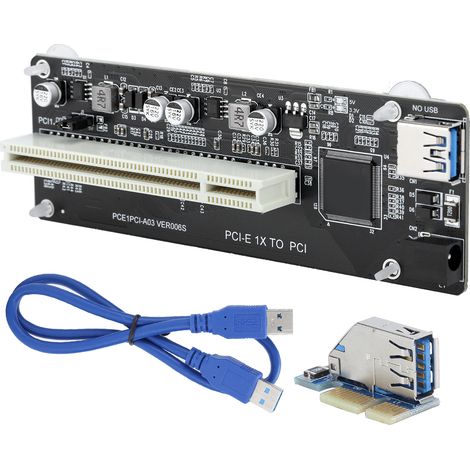 PCIe-zu-Dual-PCI-Steckplatz-Erweiterungskarte mit 0,6 m langem Harzverbindungskabel (1/5)