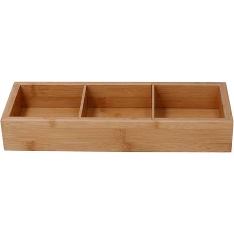 Cassetto bamb 3 scomparti naturale rettangolare cm 30 (1/2)