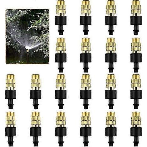 2025 Brass Nozzles 20pcs Adjustable Brass Watering Sprayer Nozzle Sprayer Sprayer for Garden Watering and Irrigation