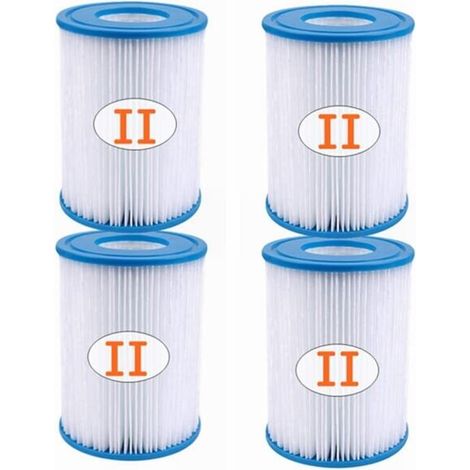 4er-Pack Poolfilterkartuschen Typ II – Für Typ-II-Filter – Für 58094 (1/4)