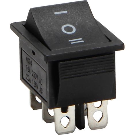 Interrupteur à bascule DPDT à 6 bornes, 3 positions ON/OFF/ON, pour bateau, 16 A 250 V CA / 20 A 125 V CA (1/5)