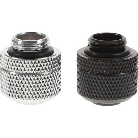 Raccords de Refroidissement à Eau PC eurs à Compression Anti-rouille en Laiton G1/4 Pouces Lot de 2 Pièces pour Radiateurs et Petits Tuyaux (1/5)