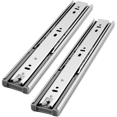 Schubladenbeschläge, 16-Zoll-Schubladenschiene mit Selbsteinzug, voll ausziehbare Kugellager-Schubladenschiene, 1 Paar (2 Stück) (1/5)