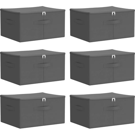 vidaXL Boîte de rangement 6 pc Tissu intissé 43 x 34 x 23 cm 33,6 L