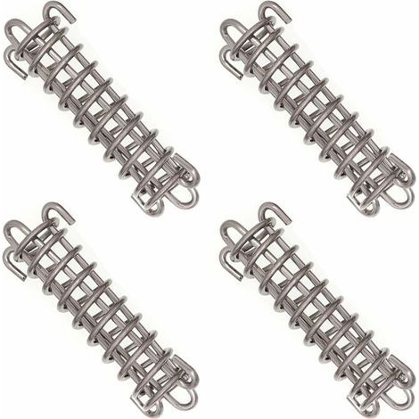 Fissaggi per vele parasole, corda robusta, molle, trampolino, set da 4 pezzi, accessori in metallo, molle per campeggio, escursionismo, viaggi, picnic, spiaggia, tendalino. (1/5)